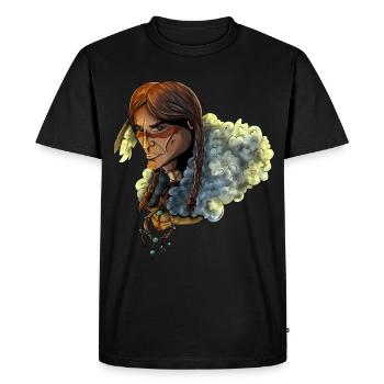 Amerikanischer Ureinwohner - Native American - Männer Premium Bio T-Shirt - Schwarz - Vorne - Nico (187cm)