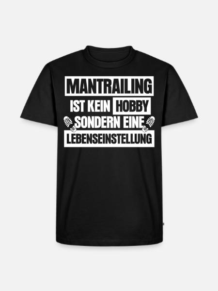 Mantrailing - Männer Premium Bio T-Shirt - Schwarz