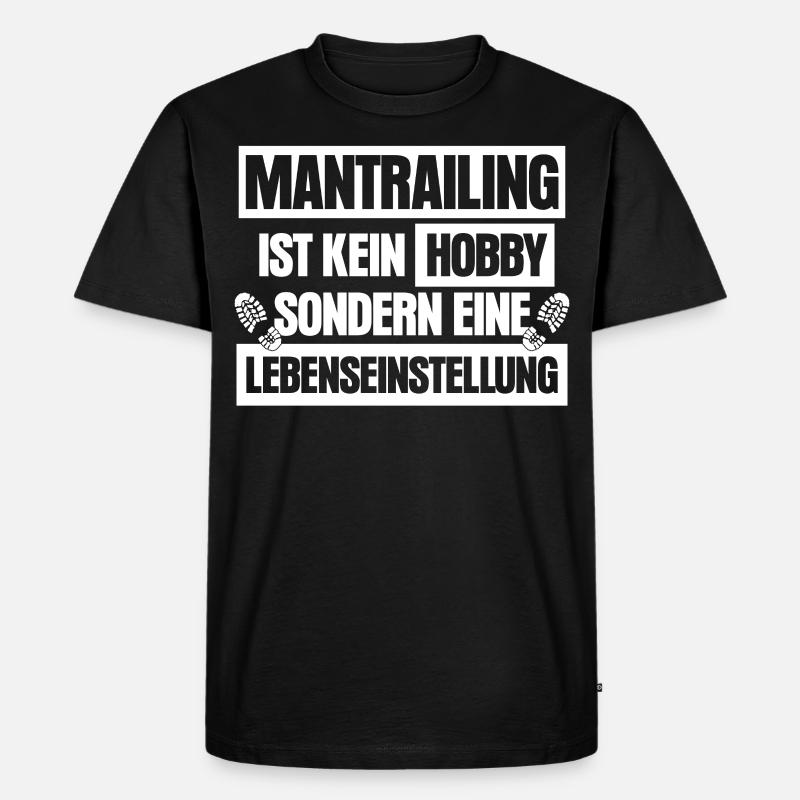 Mantrailing - Männer Premium Bio T-Shirt - Schwarz
