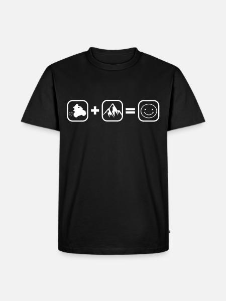Motorcycle and mountains - Men's Premium Organic T-Shirt - black