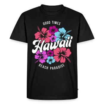 Hawaii Good Times Beach Paradise - T-shirt Premium bio Homme - noir - Devant - Nico (187cm)