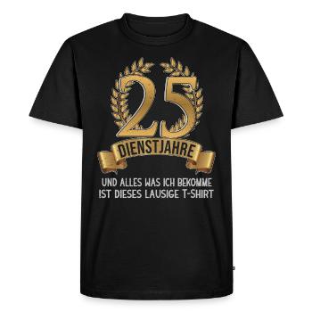 Anniversaire de l’entreprise 25 ans d’employés Fête de l’entreprise - T-shirt Premium bio Homme - noir - Devant - Nico (187cm)