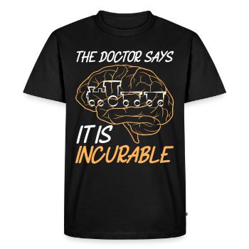 Train Railway Railway Trains Train drivers - Men's Premium Organic T-Shirt - black - Front - Nico (187cm)