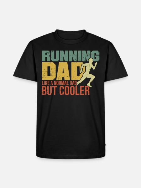 Marathon Running Running Dad - Men's Premium Organic T-Shirt - black