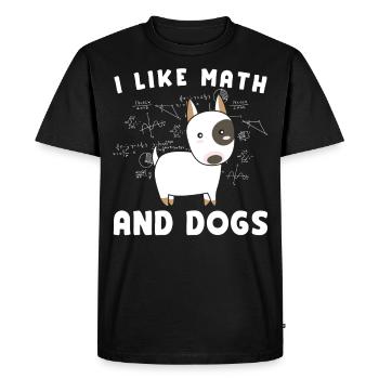 I love math and dogs math - Men's Premium Organic T-Shirt - black - Front - Nico (187cm)