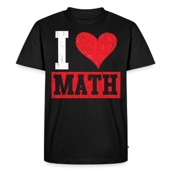 I love math heart mathematics - Men's Premium Organic T-Shirt - black - Front - Nico (187cm)
