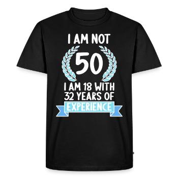 50 years old 50 year old 50 year old 50th birthday - Men's Premium Organic T-Shirt - black - Front - Nico (187cm)