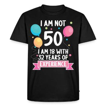 50 years old 50 year old 50 year old 50th birthday - Men's Premium Organic T-Shirt - black - Front - Nico (187cm)