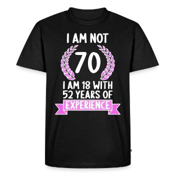70 ans 70 ans 70 ans 70 ans 70 ans - T-shirt Premium bio Homme - noir - Devant - Nico (187cm)