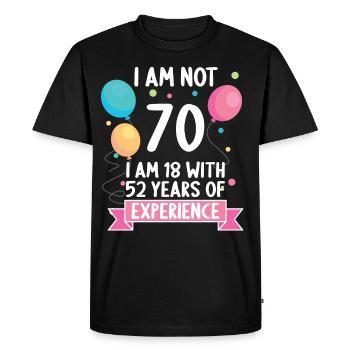70 ans 70 ans 70 ans 70 ans 70 ans - T-shirt Premium bio Homme - noir - Devant - Nico (187cm)