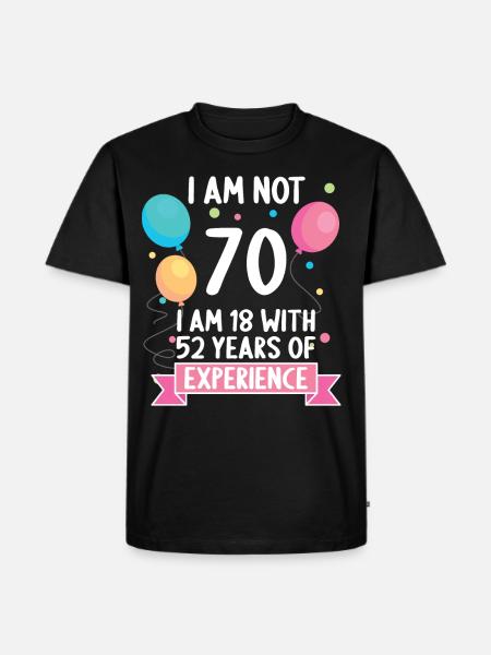 70 år 70 år 70 år 70 år - Herre Premium økologisk T-shirt - sort