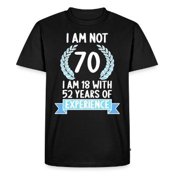 70 ans 70 ans 70 ans 70 ans 70 ans - T-shirt Premium bio Homme - noir - Devant - Nico (187cm)