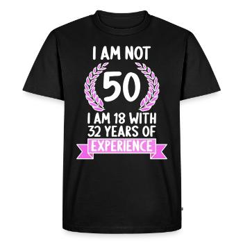 50 years old 50 year old 50 year old 50th birthday - Men's Premium Organic T-Shirt - black - Front - Nico (187cm)