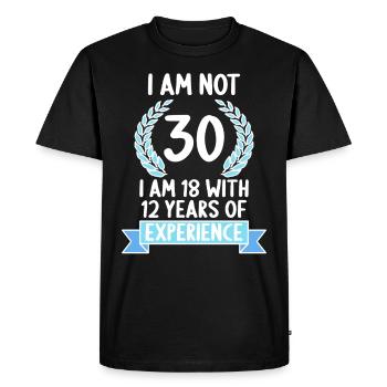 30 ans 30 ans 30 ans 30 ans 30 ans - T-shirt Premium bio Homme - noir - Devant - Nico (187cm)