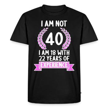 40 ans 40 ans 40 ans 40 ans 40 ans - T-shirt Premium bio Homme - noir - Devant - Nico (187cm)
