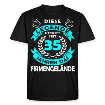 Legend enters 35 years of grounds - Company anniversary - Men's Premium Organic T-Shirt - black - Front - Nico (187cm)