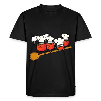 Chef Kitchens Demonstration Tomato Gastronomy Job - Men's Premium Organic T-Shirt - black - Front - Nico (187cm)