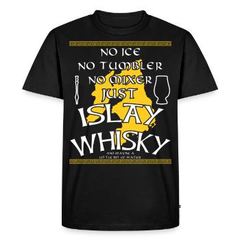 Islay Whisky Smoky Peaty Single Malt Island - Men's Premium Organic T-Shirt - black - Front - Nico (187cm)