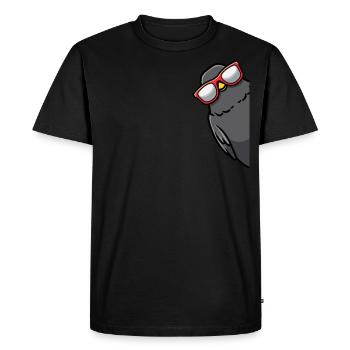 Blackbird Bird Black Thrush - Men's Premium Organic T-Shirt - black - Front - Nico (187cm)