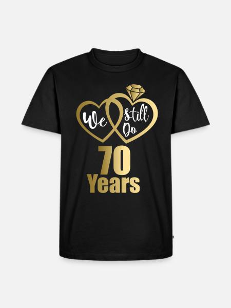 1951 Ægtepar Golden bryllup 70 års bryllupsdag - Herre Premium økologisk T-shirt - sort