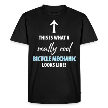 Garage à vélosMonteur de vélos - T-shirt Premium bio Homme - noir - Devant - Nico (187cm)