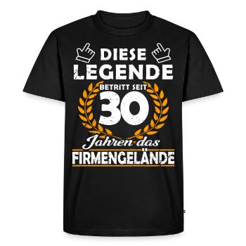 Legend enters 30 years of grounds - Company anniversary - Men's Premium Organic T-Shirt - black - Front - Nico (187cm)