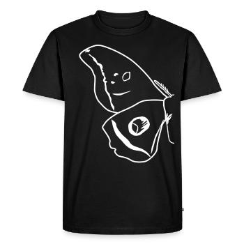 Moth Outline Wing Moth - Men's Premium Organic T-Shirt - black - Front - Nico (187cm)