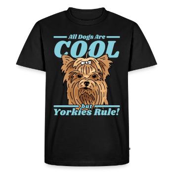 Yorkshire Terrier Yorkie propriétaire de chien cadeau - T-shirt Premium bio Homme - noir - Devant - Nico (187cm)