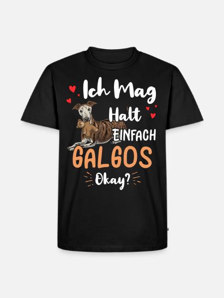 Galgo Espanol - Männer Premium Bio T-Shirt - Schwarz
