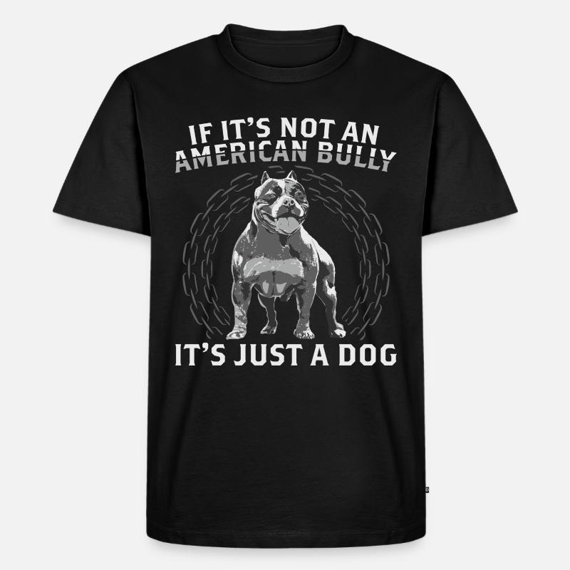 American Bully Hunde | Hundebesitzer Geschenk - Männer Premium Bio T-Shirt - Schwarz