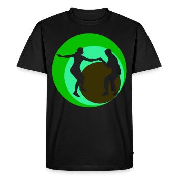 Boogie Woogie Dance Retro Dancers - Men's Premium Organic T-Shirt - black - Front - Nico (187cm)