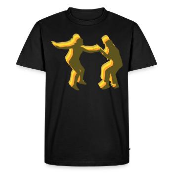 Boogie Woogie Swing Dance Retro - Men's Premium Organic T-Shirt - black - Front - Nico (187cm)