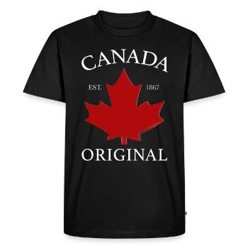 Canada Original Est 1867 - Men's Premium Organic T-Shirt - black - Front - Nico (187cm)