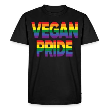 Vegan Pride Veganer LGBT Veganerin LGBTQ Pride - T-shirt Premium bio Homme - noir - Devant - Nico (187cm)