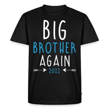 Déjà le Grand Frère 2022 - T-shirt Premium bio Homme - noir - Devant - Nico (187cm)