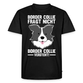 Hund Hundebesitzer Border Collie - Männer Premium Bio T-Shirt - Schwarz - Vorne - Nico (187cm)