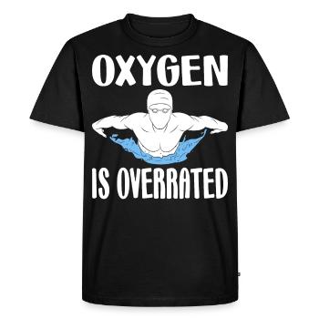 Oxygen is Overrated Natation Natation Eau - T-shirt Premium bio Homme - noir - Devant - Nico (187cm)