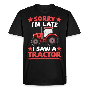 Tractor Tractor Farmer Farm Tractor Driver - Men's Premium Organic T-Shirt - black - Front - Nico (187cm)