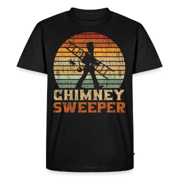 Ramoneur Vintage - T-shirt Premium bio Homme - noir - Devant - Nico (187cm)