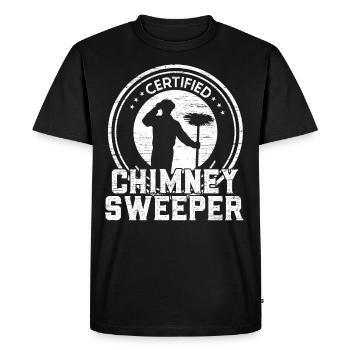 Ramoneur certifié - T-shirt Premium bio Homme - noir - Devant - Nico (187cm)