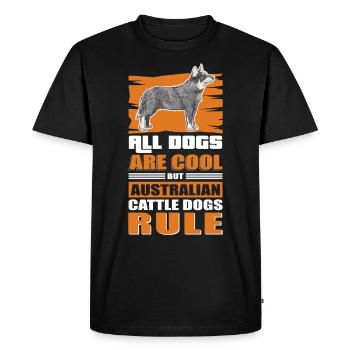 | australienne des chiens de bétail Cadeau chien Blue Heeler - T-shirt Premium bio Homme - noir - Devant - Nico (187cm)