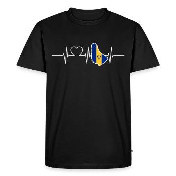 Drapeau De la Barbade Drapeau De la Barbade - T-shirt Premium bio Homme - noir - Devant - Nico (187cm)