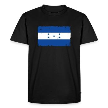 Honduras Drapeau Drapeau Vintage Honduras - T-shirt Premium bio Homme - noir - Devant - Nico (187cm)
