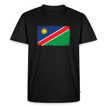 Drapeau de battements de cœur de la Namibie Vintage Namibie - T-shirt Premium bio Homme - noir - Devant - Nico (187cm)
