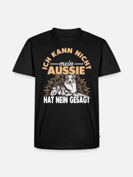 Australian Shepherd Aussie - Männer Premium Bio T-Shirt - Schwarz