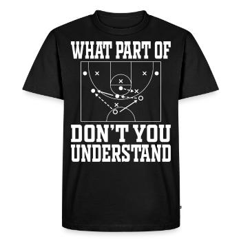 Basketball Trainer Taktik Streetball cadeau - T-shirt Premium bio Homme - noir - Devant - Nico (187cm)
