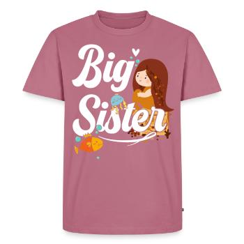 Grande sœur Big Sis - T-shirt Premium bio Homme - mauve - Devant - Nico (187cm)
