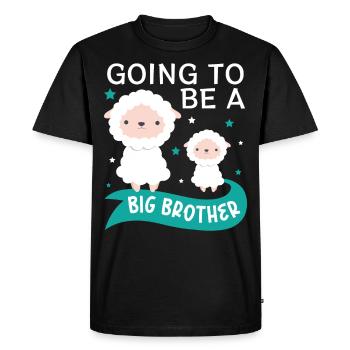 Je serai bientôt Grand Frère - T-shirt Premium bio Homme - noir - Devant - Nico (187cm)