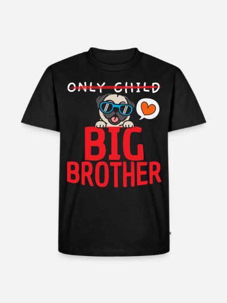Pas d’enfant unique Grand Frère - T-shirt Premium bio Homme - noir