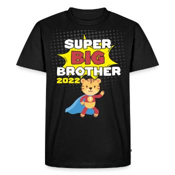 Super grand frère super-héros 2022 - T-shirt Premium bio Homme - noir - Devant - Nico (187cm)